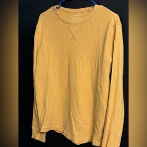 Yellow Crewneck Thermal Tee